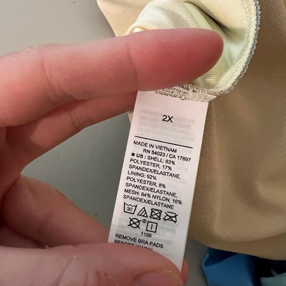 Old Navy Maternity Wrap Beach Scene One Piece Swimsuit Size 2X Plus Like New - Picture 13 of 14